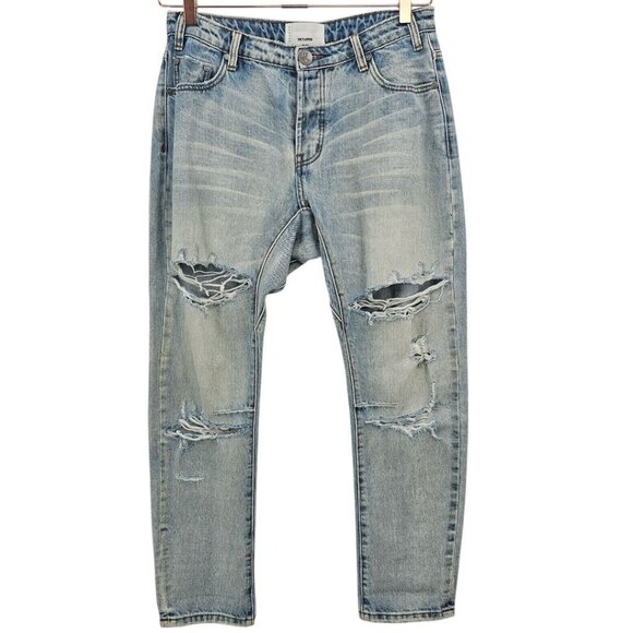 One Teaspoon Womens 27 Saints Trashed Distressed Boyfriend Jeans - Picture 2 of 16